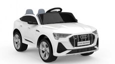 Masinuta electrica Audi E-tron Sportback 4x4 140W, cu scaun taptiat, culoare alba