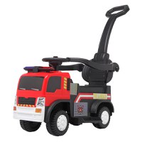 Masinuta electrica camion cu maner 3 in 1 Kinderauto FireTruck 30W 6V, scaun tapitat, music player - 1