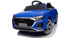 Masinuta electrica copii, Audi SQ8, 70W, 12V, telecomanda, roti moi, scaun tapitat, albastra