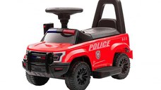 Masinuta electrica de politie Kinderauto Police 30W 6V cu megafon si music player, bluetooth, culoare Rosu