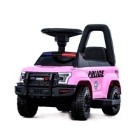 Masinuta electrica de politie Kinderauto Police 30W 6V cu megafon si music player, bluetooth, culoare Roz - 1