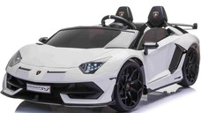 Masinuta electrica Lamborghini SVJ cu 2 locuri, 24V, 500W, echipata Premium, Drift Edition, Alb