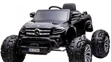 Masinuta electrica Mercedes X-Class Monster Truck, 180W, 4x4, roti moi, scaun tapitat, telecomanda, neagra