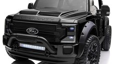 Masinuta electrica pentru 2 copii, Ford Super Duty F450, 4x4, 180W premium, culoare Neagra