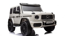 Masinuta electrica pentru 2 copii Mercedes G63, 4x4, 800W, 24V-14Ah, cu Mp3, alba