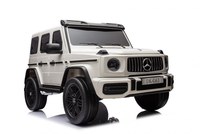 Masinuta electrica pentru 2 copii Mercedes G63, 4x4, 800W, 24V-14Ah, cu Mp3, alba - 1