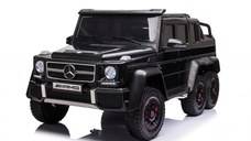 Masinuta electrica pentru 2 copii Mercedes G63 6x6 270W sezut pentru adult, culoare Negra