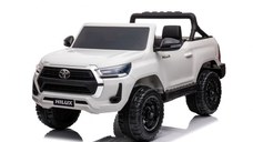 Masinuta electrica pentru 2 copii, Toyota Hilux 4x4 180W 12V 14Ah PREMIUM, culoare Alba