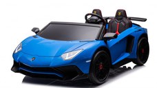 Masinuta electrica pentru copii 3-15 ani, Lamborghini Aventador SV 300W 24V Premium, culoare Albastra