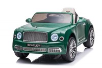 Masinuta electrica pentru copii Bentley Mulsanne 90W cu roti moi si scaun tapitat, verde - 1