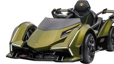 Masinuta electrica pentru copii, Lamborghini Lambo12 Vision, 4x4, 140W, 12V 14Ah, Premium, Army-Green