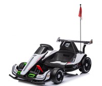 Masinuta - Kart electric pentru copii 3-11 ani, Racing F1 500W 24V, telecomanda, culoare Alb - 1