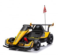 Masinuta - Kart electric pentru copii 3-11 ani, Racing F1 500W 24V, telecomanda, culoare galben - 1