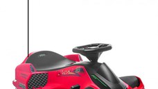 Masinuta-Kart electric, Rider Drift 360, 180W, 24V, cu CASCA si Genuchiere cadou, rosie