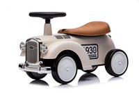 Masinuta premergator fara pedale, Kinderauto Retro Baby Car cu roti moi, alba - 1