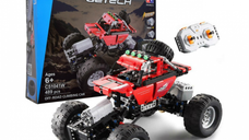 Masinuta RC cu telecomanda pentru copii Cada DeTech, set constructie Off-Road din 489 piese, rosie