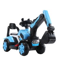 Mini excavator electric Kinderauto BJXZ219, pentru copii 1-3 ani, cu incarcator electric, albastru - 1