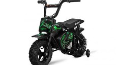 Mini Motocicleta electrica cu roti ajutatore, NITRO ECO Flee 300W 24V, culoare Verde