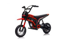 Motocicleta electrica copii, Kinderauto Enduro, roti gonflabile, scaun tapitat, 350W, 24V, rosie - 1