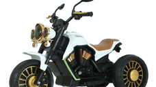 Motocicleta electrica cu 3 roti, Telecomanda, Kinderauto Jocker 70W premium, alb