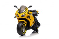 Motocicleta electrica, Kinderauto BDQ888 70W 12V cu roti moi, Bluetooth, culoare Galben - 1