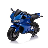 Motocicleta electrica pentru copii Kinderauto SX1629, putere 250W, 24V, roti moi cauciuc EVA, Albastra - 1