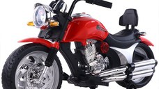 Motocicleta electrica pentru copil 3-9 ani, Kinderauto BJF916 70W cu scaun tapitat, rosu