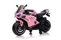 Motocicleta electrica pentru fetite, Kinderauto BDQ888 70W 12V cu roti moi, Bluetooth, culoare Roz - 1