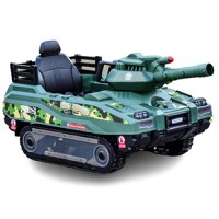 Tanculet electric pentru copii Kinderauto Commander 240W 24V 12Ah, color Army Green - 1