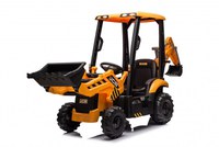 Tractoras electric pentru copii JCB 70W 12V cu incarcator si cupa manuala, culoare Galbena - 1