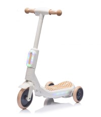 Trotineta electrica cu aburi si lumini pentru copii, cu 3 roti, stabila, Kinderauto Aquamist, 30W, 6V 4.5Ah, alba - 1