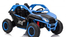 UTV electric copii, Kinderauto Dune-Buggy SPORT, 2 scaune individuale, putere 800W, 24V, echipat premium, albastru