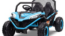 UTV electric pentru 2 copii Kinderauto Dune-Buggy 200W 12V, cu roti MOI, culoare Albastru