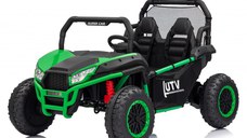 UTV electric pentru 2 copii, Kinderauto Dune-Buggy V2, 800W, 24V 10Ah, echipare premium, verde