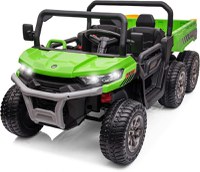 UTV electric pentru 2 copii Kinderauto Farm Tractor 6x6 180W 12V premium, culoare Verde - 1