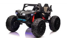 UTV electric pentru 2 copii Kinderauto Monster 4x4 300W 24V, ROTI MOI, culoare neagra