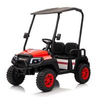 UTV electric pentru 4 copii, Kinderauto Golf-Kart 400W 24V 7Ah, cu roti moi, culoare rosie - 1