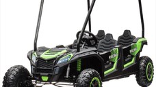 UTV electric pentru 4 copii, Kinderauto Racing 600W 24V 14Ah, premium, culoare verde