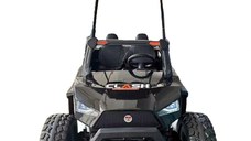 UTV electric pentru 4 copii, Kinderauto XXL Buggy full-black, 400W, 24V 14Ah, echipare PREMIUM cu plafon, negru