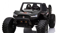 UTV electric pentru copii 3-12 ani BJX1928, 4x4, 300W, 24V, echipare PREMIUM Negru