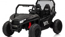 UTV electric pentru copii cu 2 locuri, Kinderauto Dune-Buggy V2, 800W, 24V 10Ah, premium, negru