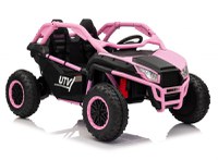 UTV electric pentru copii Kinderauto Dune-Buggy SPORT, 2 locuri, 800W, 24V 10Ah, scaune tapitate, roti moi EVA, roz - 1