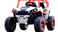 UTV electric pentru copii, Kinderauto RSR 4x4 120W 12V, cu roti moi si scaun tapitat, portocaliu