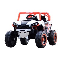 UTV electric pentru copii, Kinderauto RSR 4x4 120W 12V, cu roti moi si scaun tapitat, portocaliu - 1