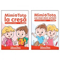 Set doua carti, A4, anteprescolari 2-3 ani (1. Mimi si Toto la cresa; 2. Mimi si Toto cei mai mici artisti) - 1