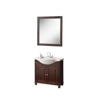 SET MOBILIER BAIE COOL 2 CU MASCA 85CM LUNGIME, LAVOAR SI OGLINDA, WENGE - 1