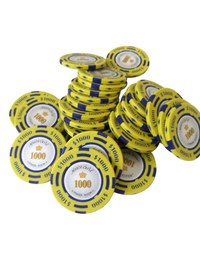 Jeton Poker Montecarlo 14 grame Clay, inscriptionat 1000 - 1