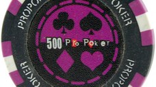 Jeton Pro Poker - Clay - 14g - Culoare Violet, inscriptionat (500)