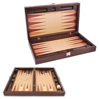 Joc table backgammon din lemn Premium Gold 52 x 60 cm - 1