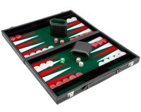 Set joc table Backgammon in stil Casino Mediu - 45x57 cm - Verde - Desigilat - 1